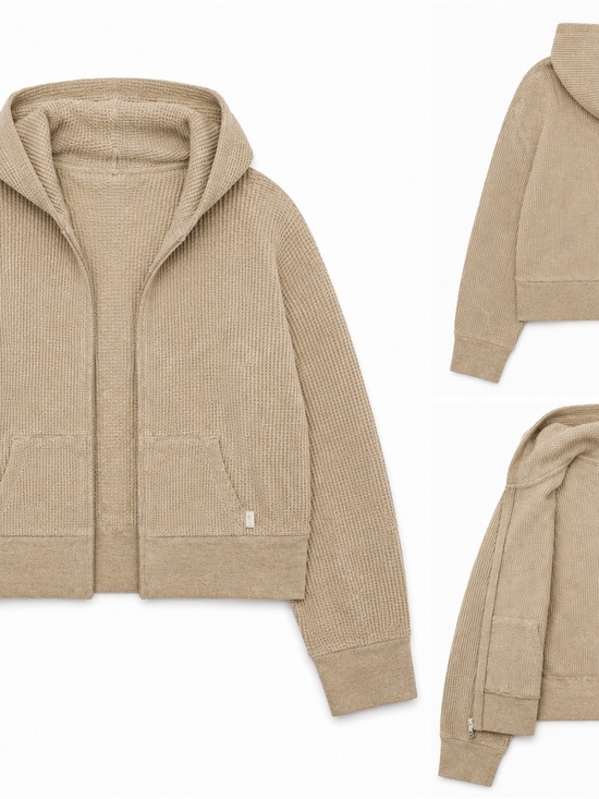 TNA Jackets & Blazers - TNA Women's Hooded Zip Puffer Jacket - Beige